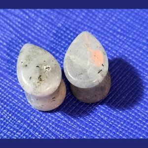 Labradorite - Double Flare Teardrop Plugs 00g or 10mm
